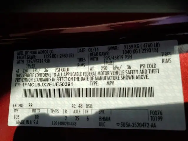 2014 FORD ESCAPE TITANIUM  