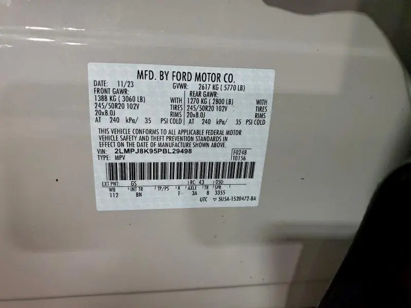 2023 LINCOLN NAUTILUS RESERVE  