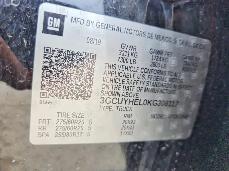 2019 CHEVROLET SILVERADO K1500 HIGH COUNTRY  