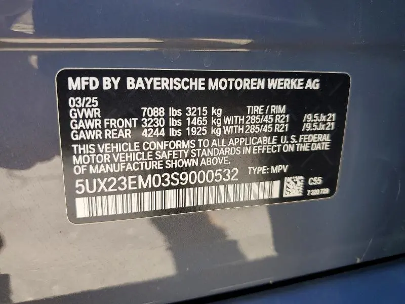 2025 BMW X7 XDRIVE40I  