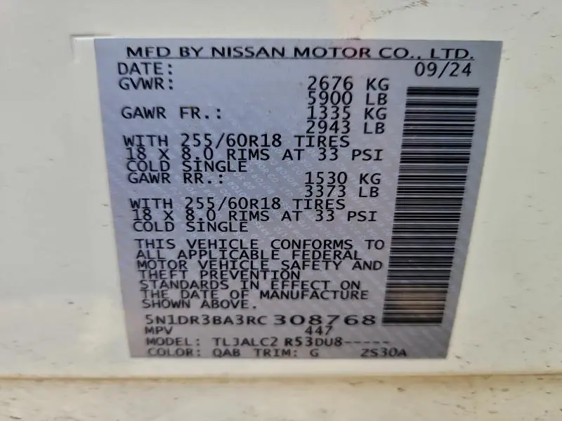 2024 NISSAN PATHFINDER SV  