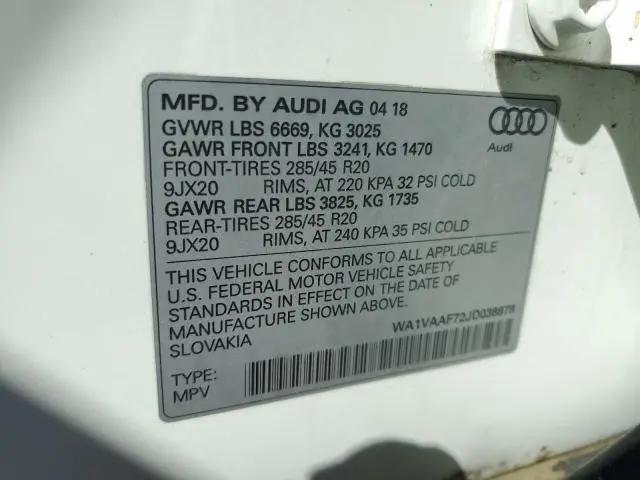 2018 AUDI Q7 PRESTIGE  