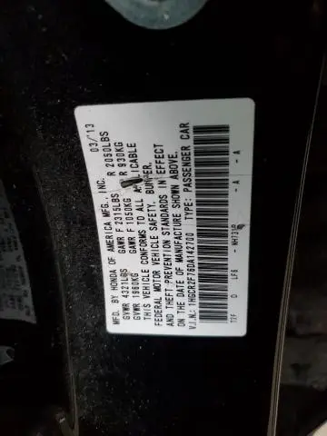 2013 HONDA ACCORD EX  