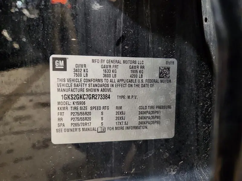 2016 GMC YUKON XL K1500 SLT  