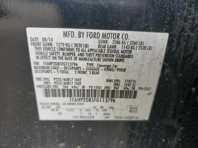 2015 FORD TAURUS SE
