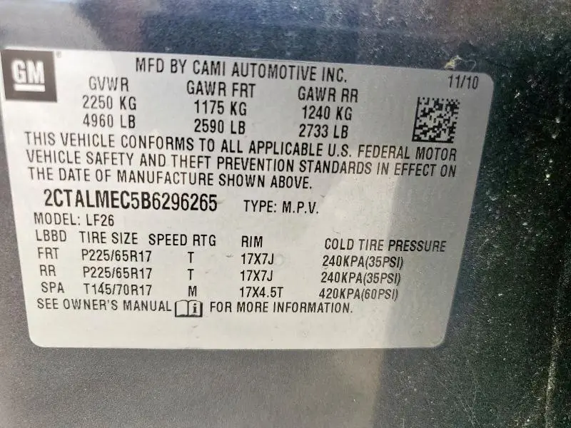 2011 GMC TERRAIN SLE  