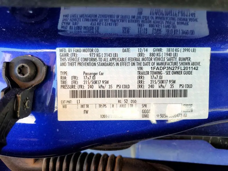 2015 FORD FOCUS TITANIUM  