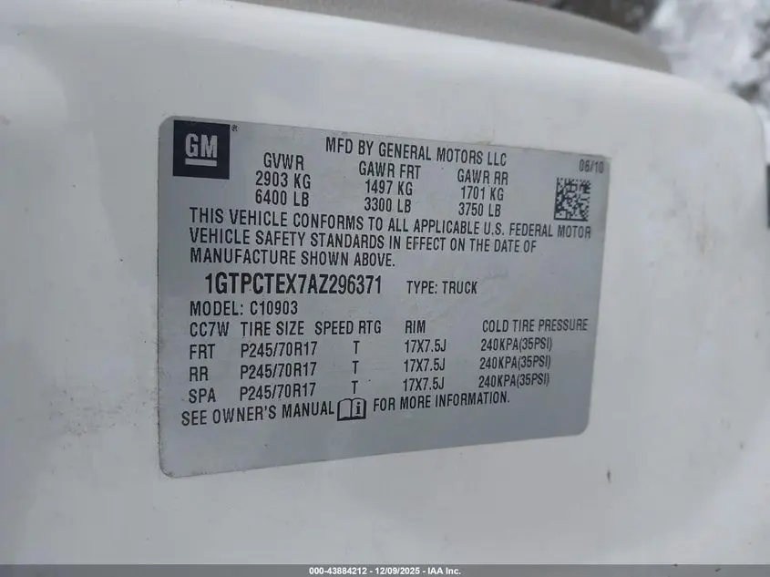 2010 GMC SIERRA 1500 WORK TRUCK