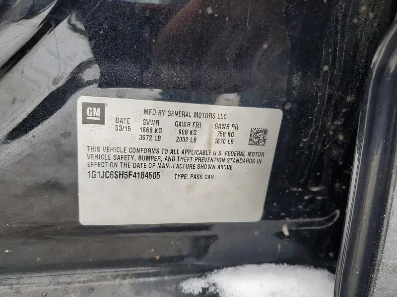 2015 CHEVROLET SONIC LT  