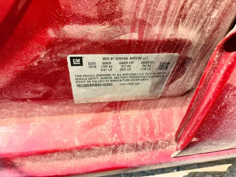 2017 CHEVROLET SONIC LT  