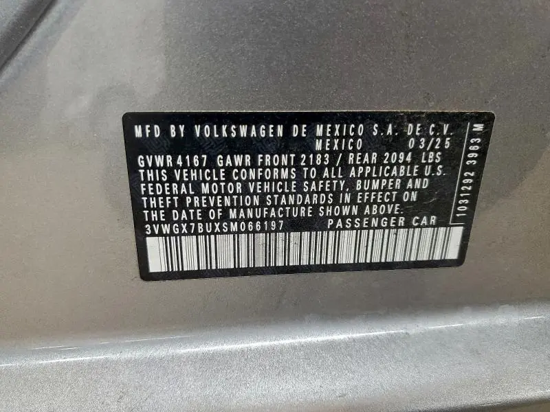 2025 VOLKSWAGEN JETTA SEL  