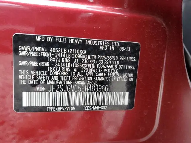 2014 SUBARU FORESTER 2.0XT TOURING  