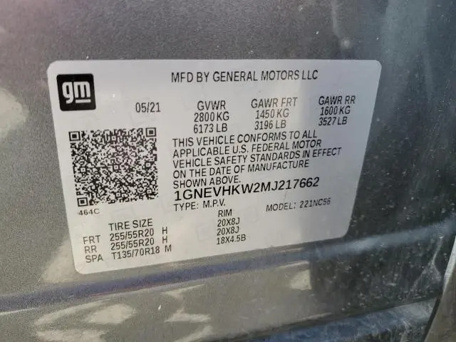 2021 CHEVROLET TRAVERSE LT  