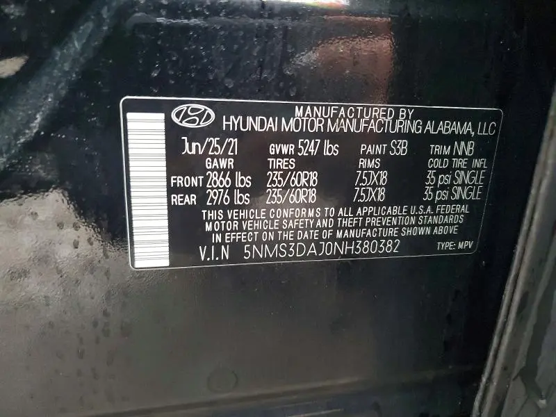 2022 HYUNDAI SANTA FE   