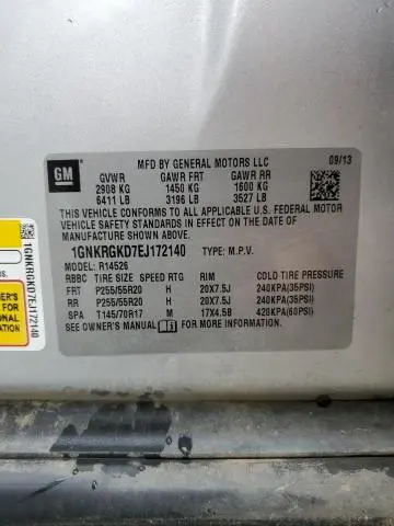 2014 CHEVROLET TRAVERSE LT  