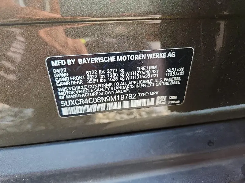 2022 BMW X5 SDRIVE 40I  