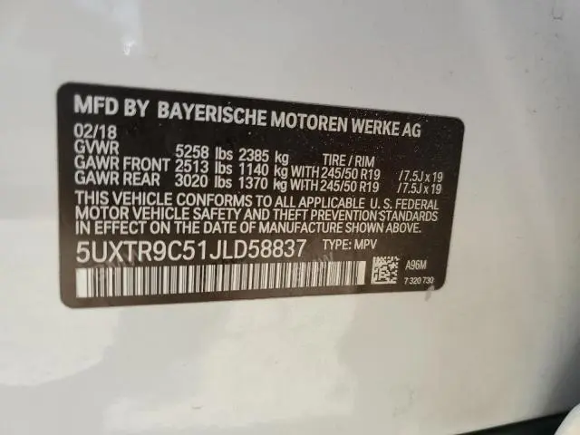 2018 BMW X3 XDRIVE30I