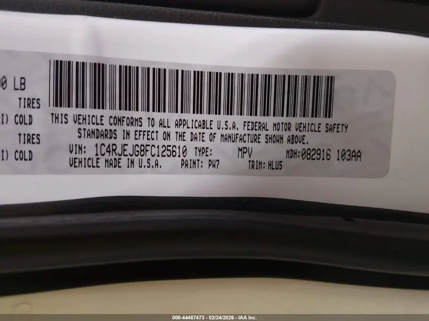 2015 JEEP GRAND CHEROKEE SUMMIT