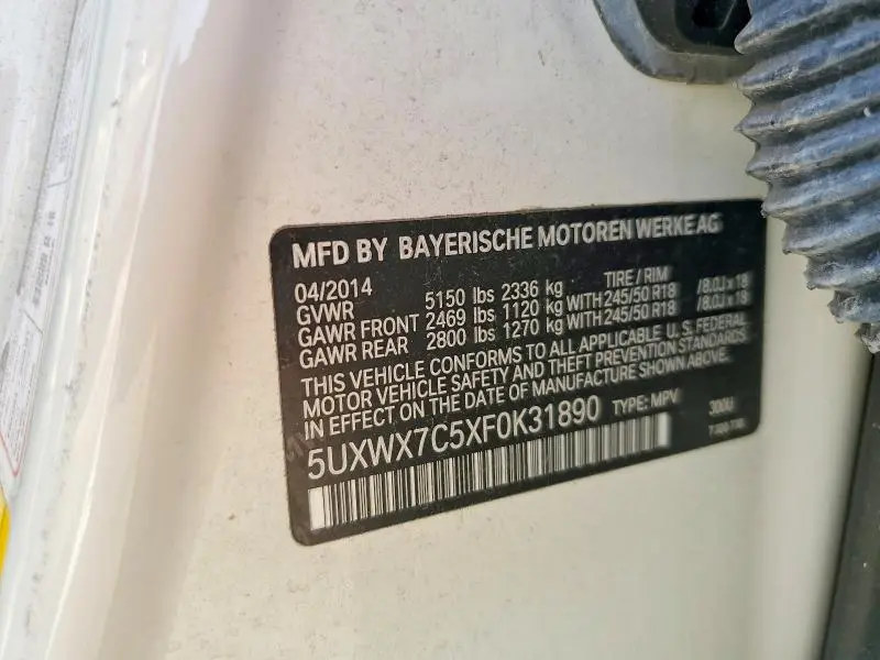 2015 BMW X3 XDRIVE35I  
