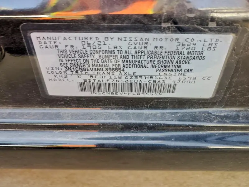 2021 NISSAN VERSA SV  