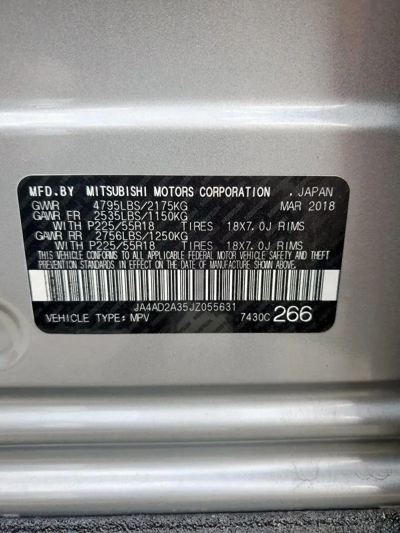 2018 MITSUBISHI OUTLANDER ES  