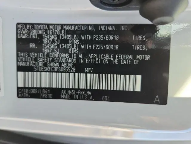 2023 TOYOTA SIENNA LIMITED  