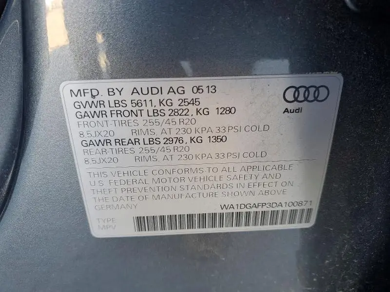 2013 AUDI Q5 PREMIUM PLUS  