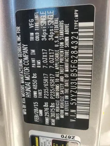 2015 HYUNDAI SANTA FE SPORT   