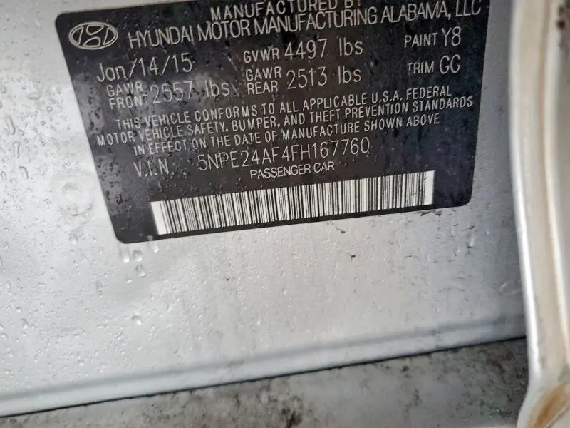 2015 HYUNDAI SONATA SE  