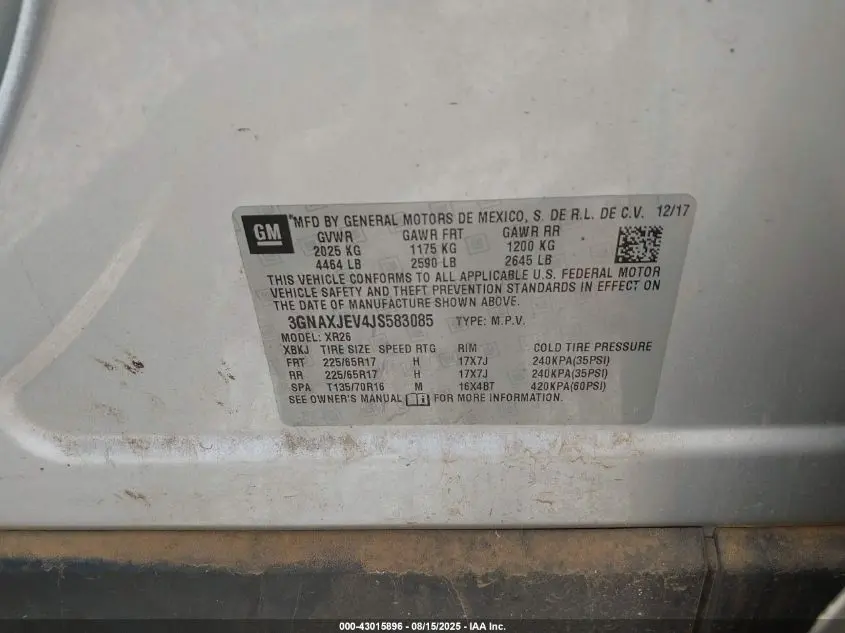 2018 CHEVROLET EQUINOX LT