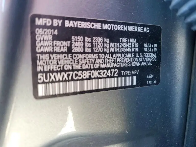 2015 BMW X3 XDRIVE35I  