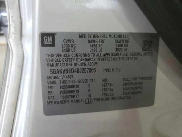 2011 BUICK ENCLAVE CXL  