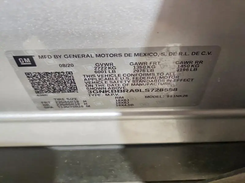 2020 CHEVROLET BLAZER 1LT  