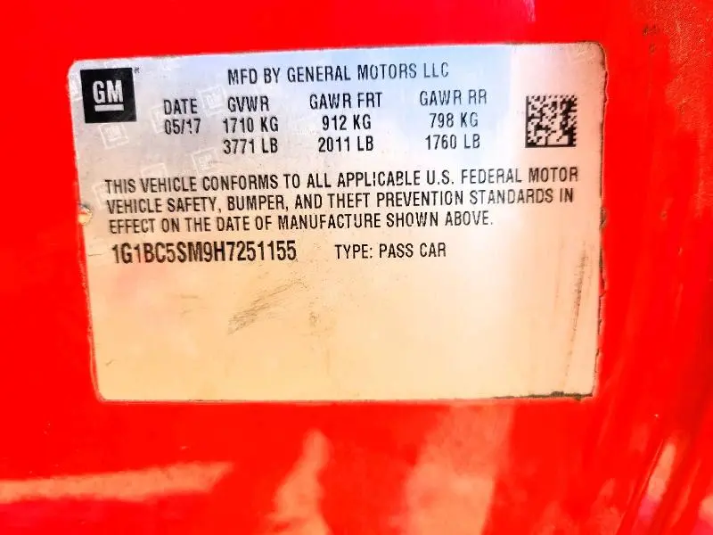 2017 CHEVROLET CRUZE LS  