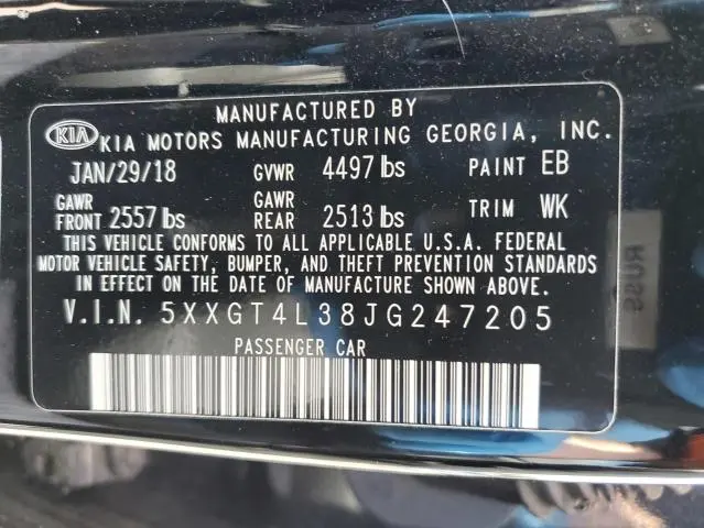 2018 KIA OPTIMA LX  