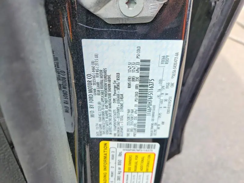 2015 FORD FUSION SE  