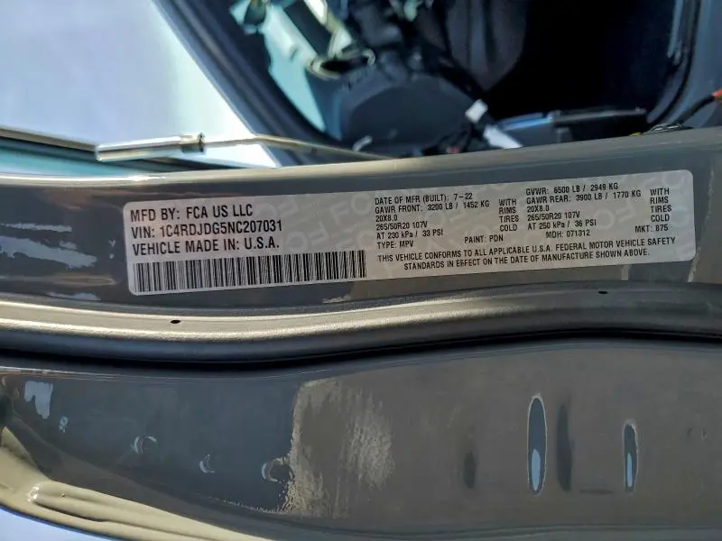 2022 DODGE DURANGO GT  