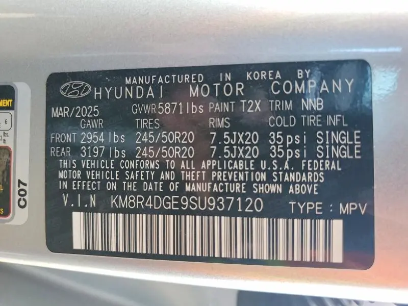 2025 HYUNDAI PALISADE SEL PREMIUM  