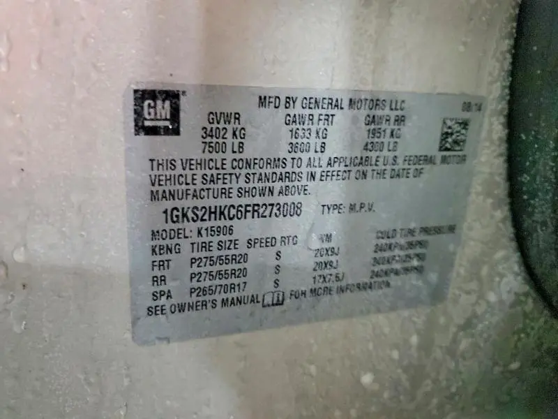 2015 GMC YUKON XL K1500 SLT  