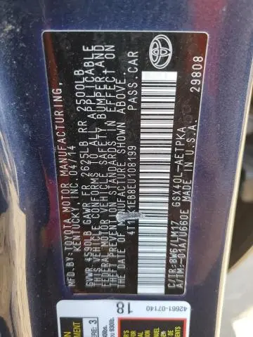 2014 TOYOTA AVALON BASE  