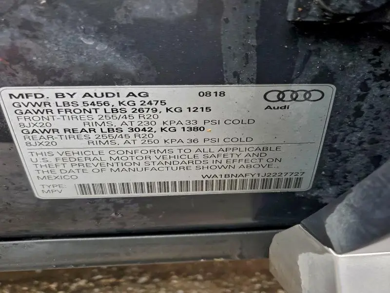 2018 AUDI Q5 PREMIUM PLUS  