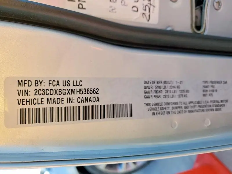 2021 DODGE CHARGER SXT  