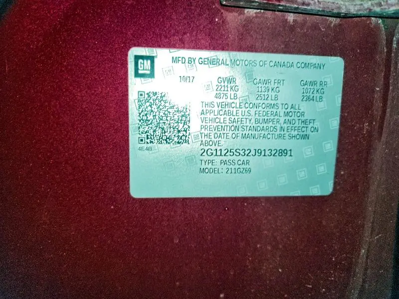 2018 CHEVROLET IMPALA PREMIER  