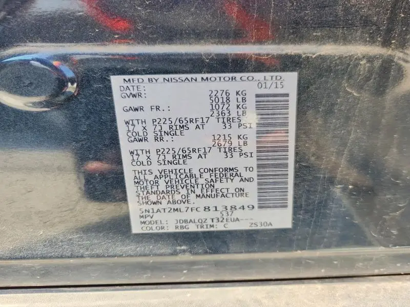 2015 NISSAN ROGUE SV  