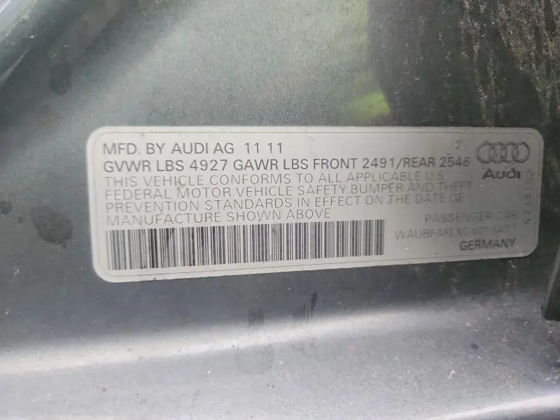 2012 AUDI A4 PREMIUM  