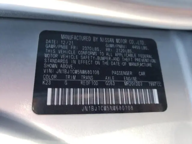 2022 NISSAN ROGUE SPORT SL  
