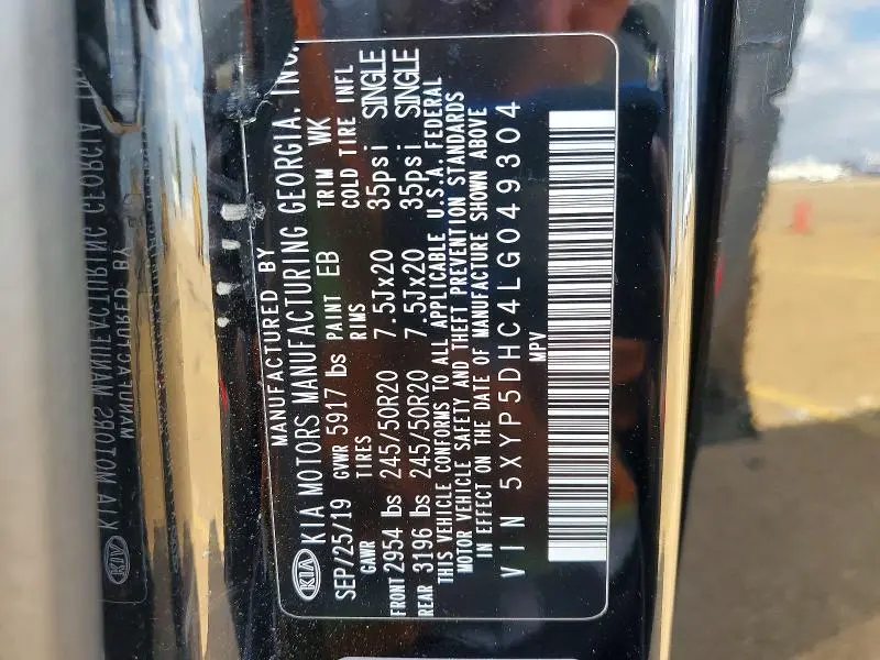 2020 KIA TELLURIDE SX  