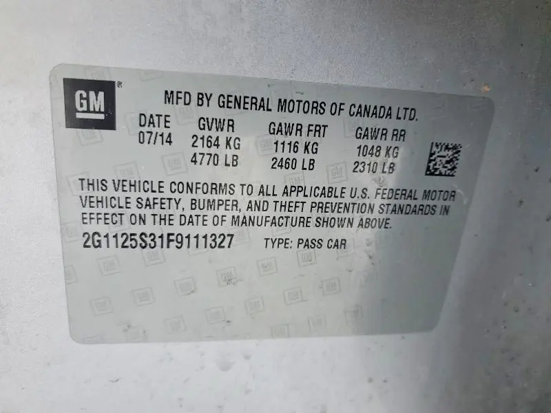 2015 CHEVROLET IMPALA LT  