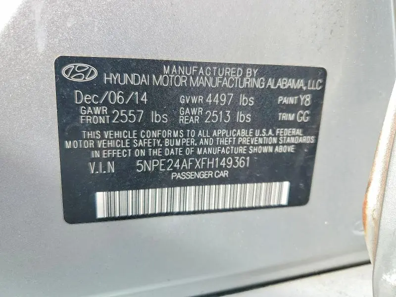 2015 HYUNDAI SONATA SE  