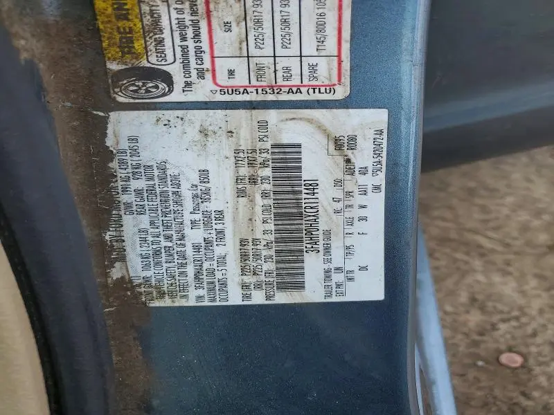 2012 FORD FUSION SE  